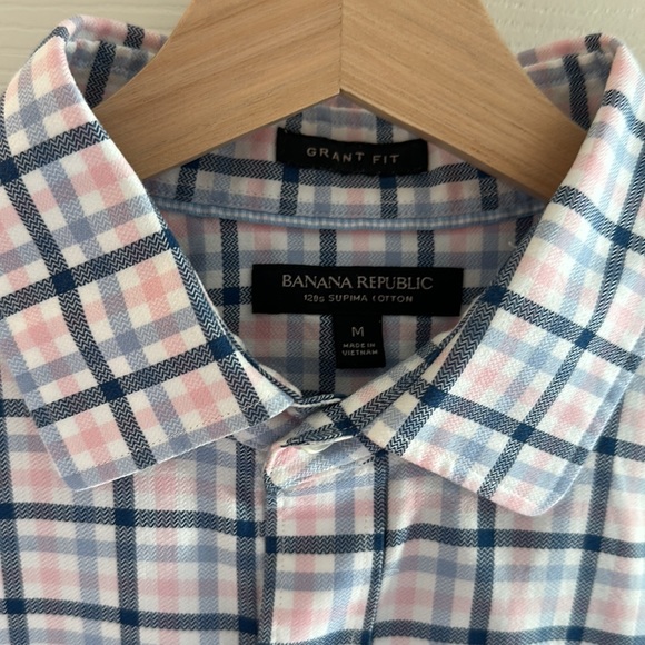 Men’s Banana Republic plaid button down dress shirt - Picture 2 of 2